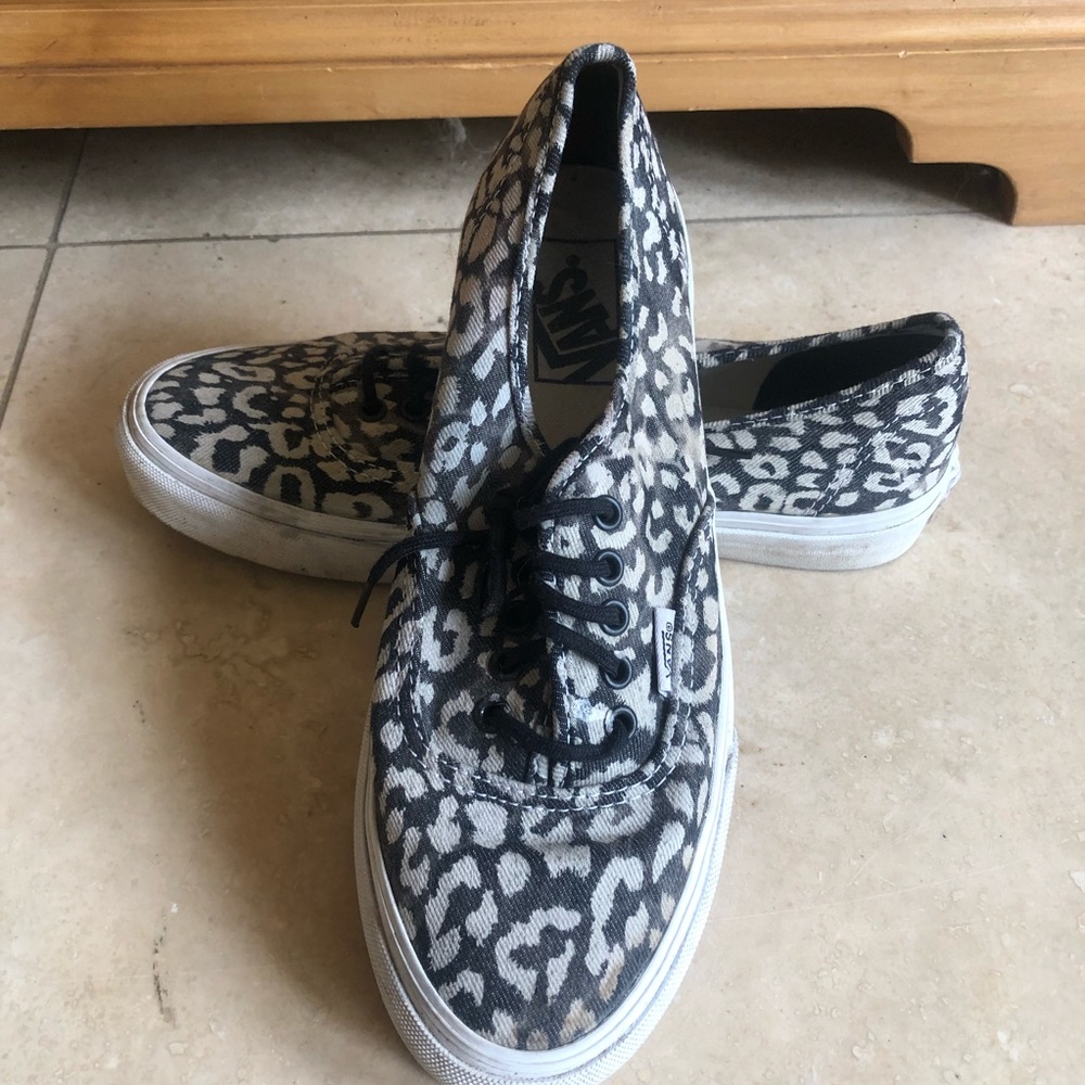 Vans leopard sneakers size 8